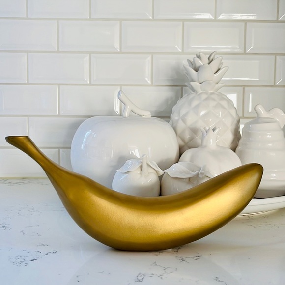 IKEA Aluminum Brass Color Banana Sculpture
